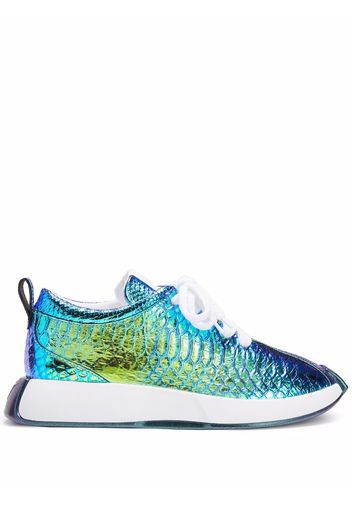 Giuseppe Zanotti Ferox Sneakers mit Kroko-Effekt - Blau