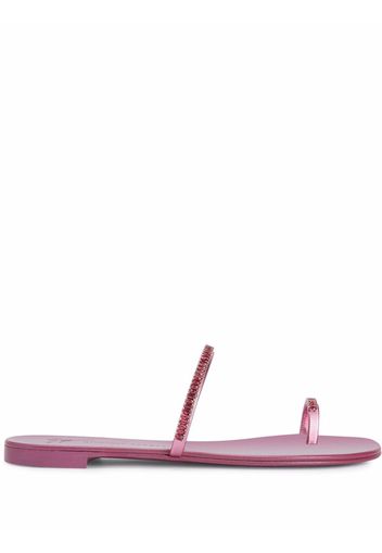 Giuseppe Zanotti Flache Sandalen - Rosa