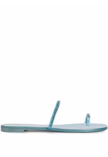 Giuseppe Zanotti Flache Sandalen - Blau