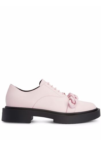 Giuseppe Zanotti Adric Schnürschuhe mit Kettendetail - Rosa