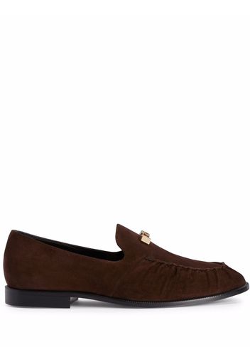 Giuseppe Zanotti Jareth logo plaque loafers - Braun