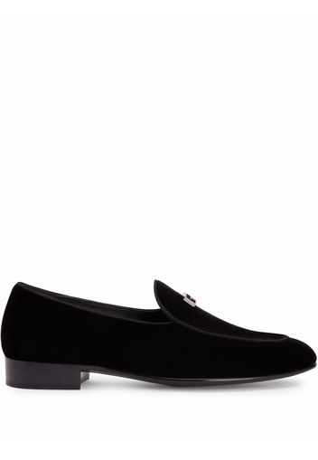 Giuseppe Zanotti GZ Rudolph Loafer aus Samt - Schwarz