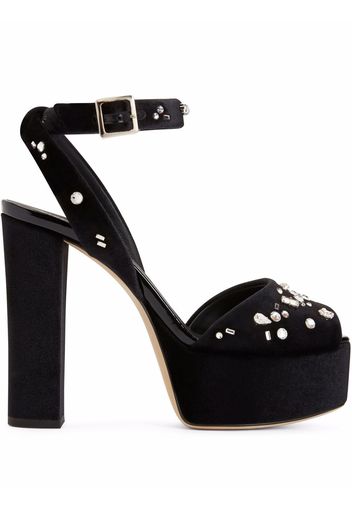 Giuseppe Zanotti Betty Sandalen aus Wildleder - Schwarz