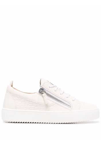 Giuseppe Zanotti Gail crocodile-effect sneakers - Weiß