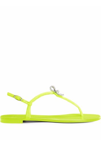 Giuseppe Zanotti Flip-Flops mit Kristallen - Grün