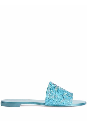 Giuseppe Zanotti Adelia Starlight Pantoletten - Blau