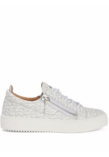 Giuseppe Zanotti Sneakers mit Monogramm-Print - Weiß