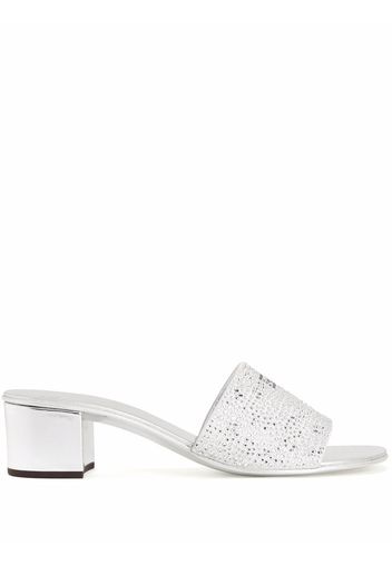 Giuseppe Zanotti embellished strap low heel sandals - Weiß