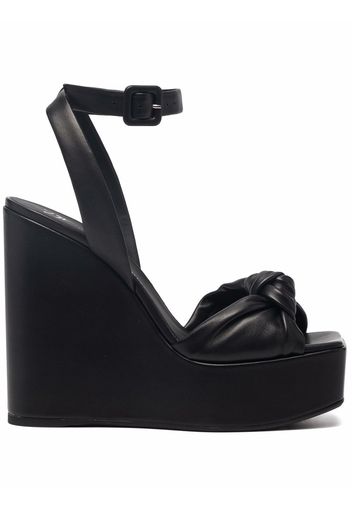 Giuseppe Zanotti 130mm platform leather sandals - Schwarz