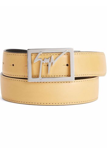 Giuseppe Zanotti Linum logo-buckle leather belt - Nude