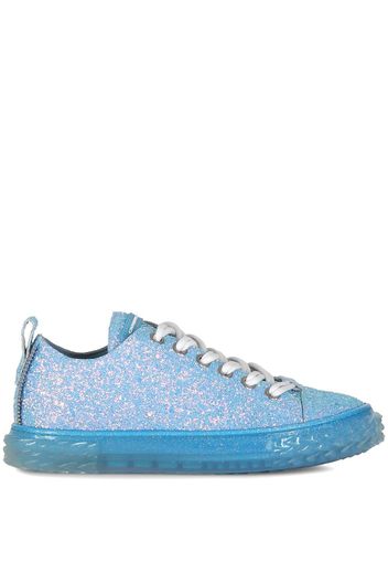 Giuseppe Zanotti Blabber glitter low-top sneakers - Blau