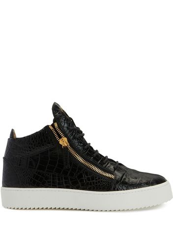 Giuseppe Zanotti high-top leather sneakers - Schwarz