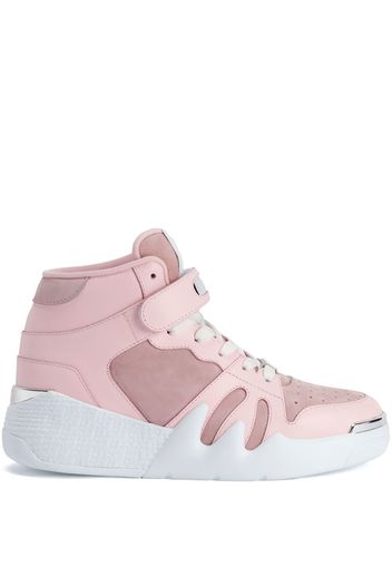 Giuseppe Zanotti high-top suede-panel sneakers - Rosa