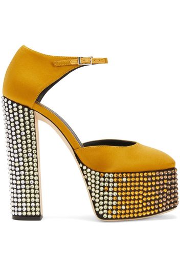 Giuseppe Zanotti Bebe Strass platform 150mm pumps - Gelb