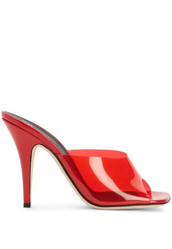 Giuseppe Zanotti Earthshine Plexy Pantoletten - Rot