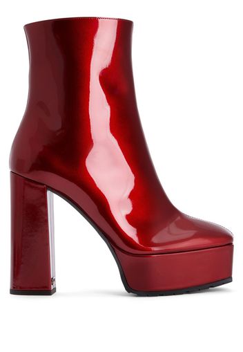 Giuseppe Zanotti Morgana platform ankle boots - Rot