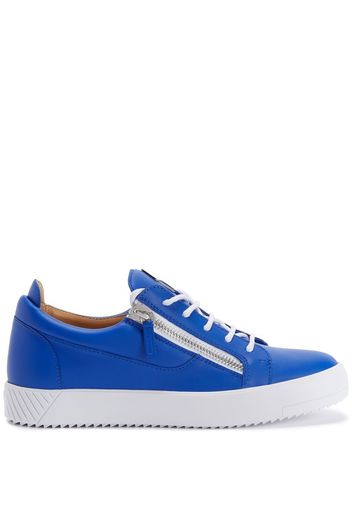 Giuseppe Zanotti zip-fastening leather sneakers - Blau