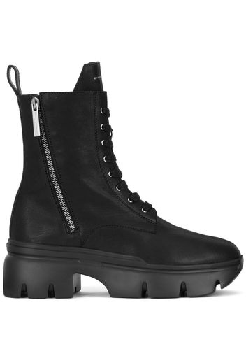 Giuseppe Zanotti Apocalypse leather cargo boots - Schwarz