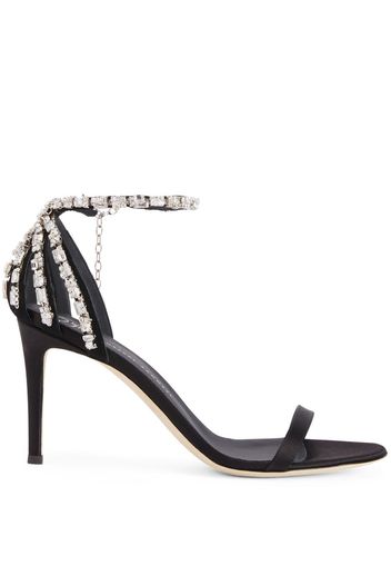 Giuseppe Zanotti Adele crystal 85mm sandals - Schwarz