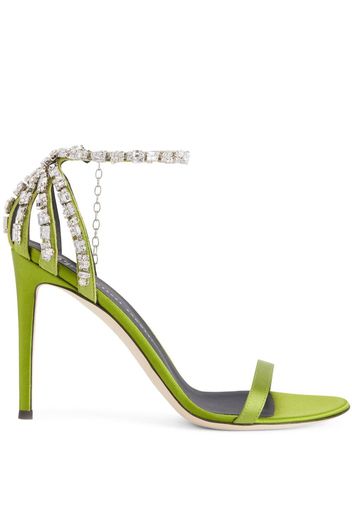 Giuseppe Zanotti Adele crystal 105mm sandals - Grün