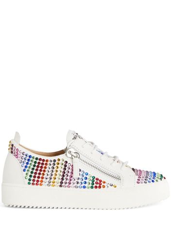 Giuseppe Zanotti Gail Strass Sneakers - Weiß