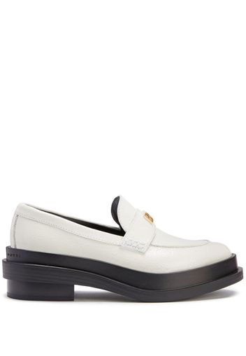 Giuseppe Zanotti Malick logo-plaque loafers - Weiß