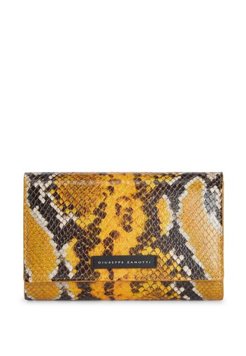 Giuseppe Zanotti Ulyana crocodile-effect clutch bag - Gelb