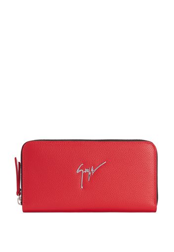 Giuseppe Zanotti Paula logo-print leather wallet - Rot