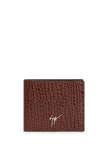 Giuseppe Zanotti Albert croco-embossed wallet - Braun