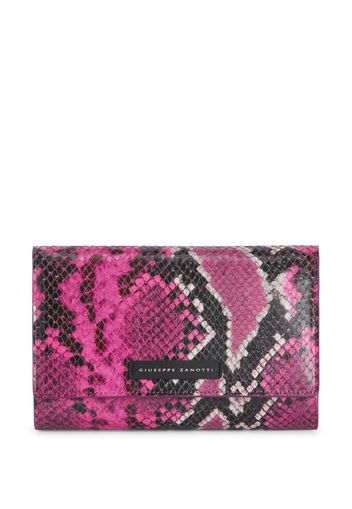 Giuseppe Zanotti Ulyana python-print clutch bag - Rosa