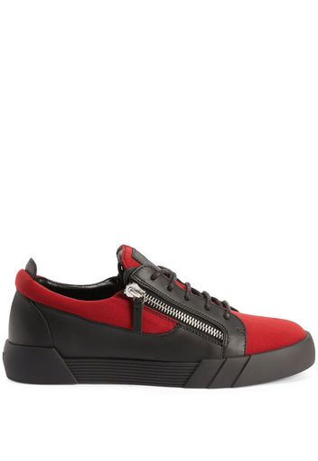 Giuseppe Zanotti panelled leather sneakers - Rot