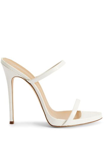 Giuseppe Zanotti Darsey 120mm double-strap leather mules - Weiß