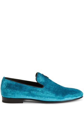 Giuseppe Zanotti velvet slip-on loafers - MULTICOLOR