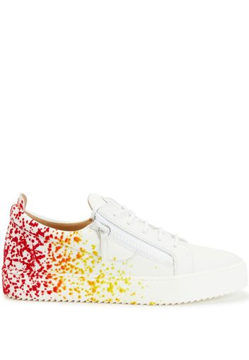 Giuseppe Zanotti Sneakers mit Farbklecks-Print - Weiß