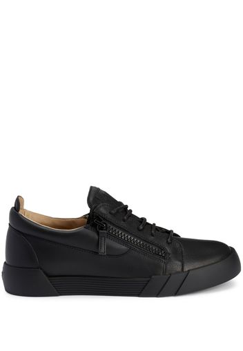 Giuseppe Zanotti zip-up leather sneakers - BLACK