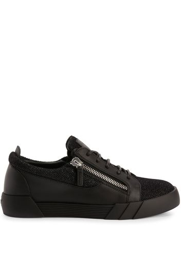 Giuseppe Zanotti mesh panels low top sneakers - Schwarz