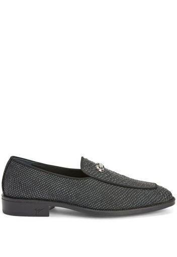 Giuseppe Zanotti crocodile-effect leather loafers - Grau