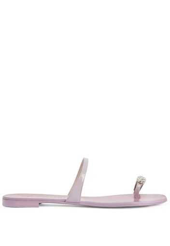 Giuseppe Zanotti crystal-embellished flat slides - Rosa