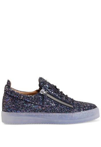 Giuseppe Zanotti sequin-embellished zip-details sneakers - Blau