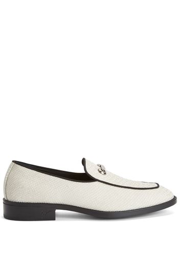 Giuseppe Zanotti snakeskin-effect leather loafers - Weiß