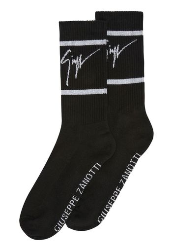 Giuseppe Zanotti intarsia-logo ankle socks - Schwarz