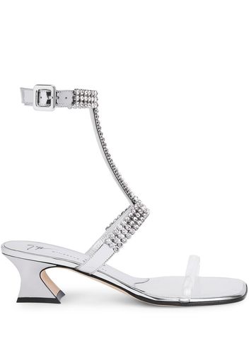 Giuseppe Zanotti Devine Sandalen mit Kristallen 45mm - Silber