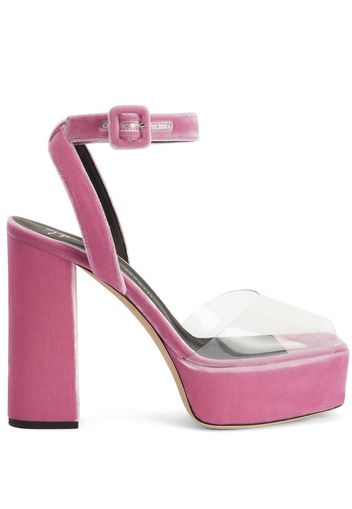 Giuseppe Zanotti Transparente Plateau-Sandalen 120mm - Rosa