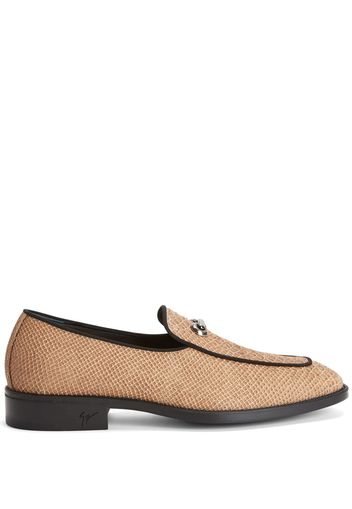 Giuseppe Zanotti snakeskin leather loafers - Braun