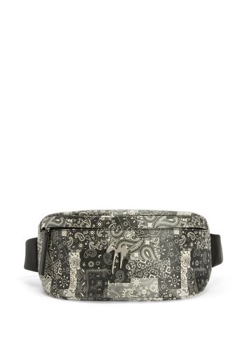 Giuseppe Zanotti Gürteltasche mit Paisley-Print - Schwarz