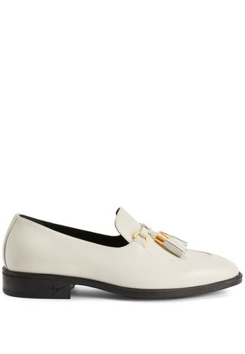 Giuseppe Zanotti tassel leather loafers - Weiß