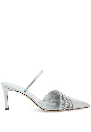 Giuseppe Zanotti holographic embellished pumps - Silber