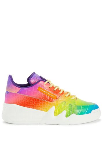 Giuseppe Zanotti Sneakers mit Kroko-Effekt - Gelb