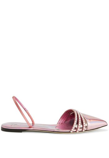 Giuseppe Zanotti Slingback-Pumps mit Strass - Rosa