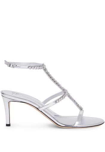 Giuseppe Zanotti Sandalen mit Kristallen - Silber